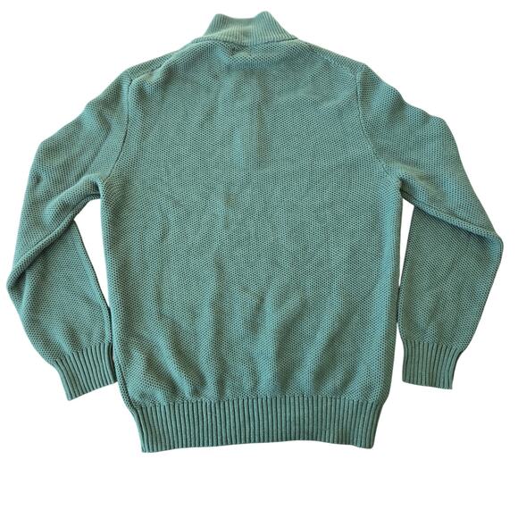 J. Crew Factory Cotton Honeycomb Knit Half-Zip Pullover Size M EUC - Picture 2 of 9